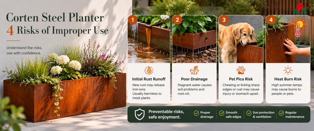Outdoor Metal Planter Wholesale Price